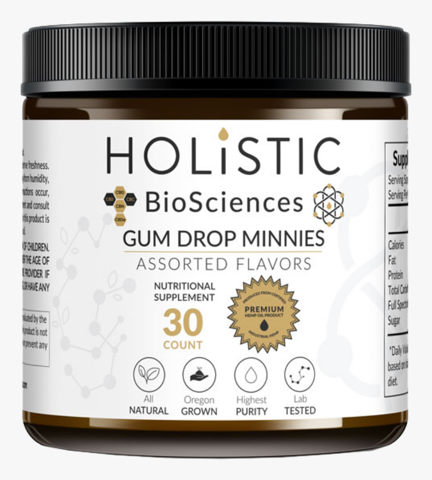 Holistic Biosciences Edibles Candy Cbd Gum Drop Minnies, - Shiitake, HD Png Download