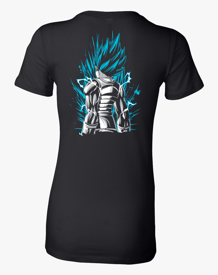 Super Saiyan God Blue Vegeta Woman Short Sleeve T Shirt - Active Shirt, HD Png Download