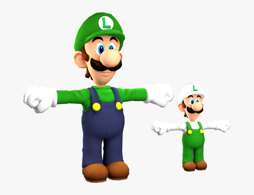 Super Mario Galaxy Luigi Model, HD Png Download