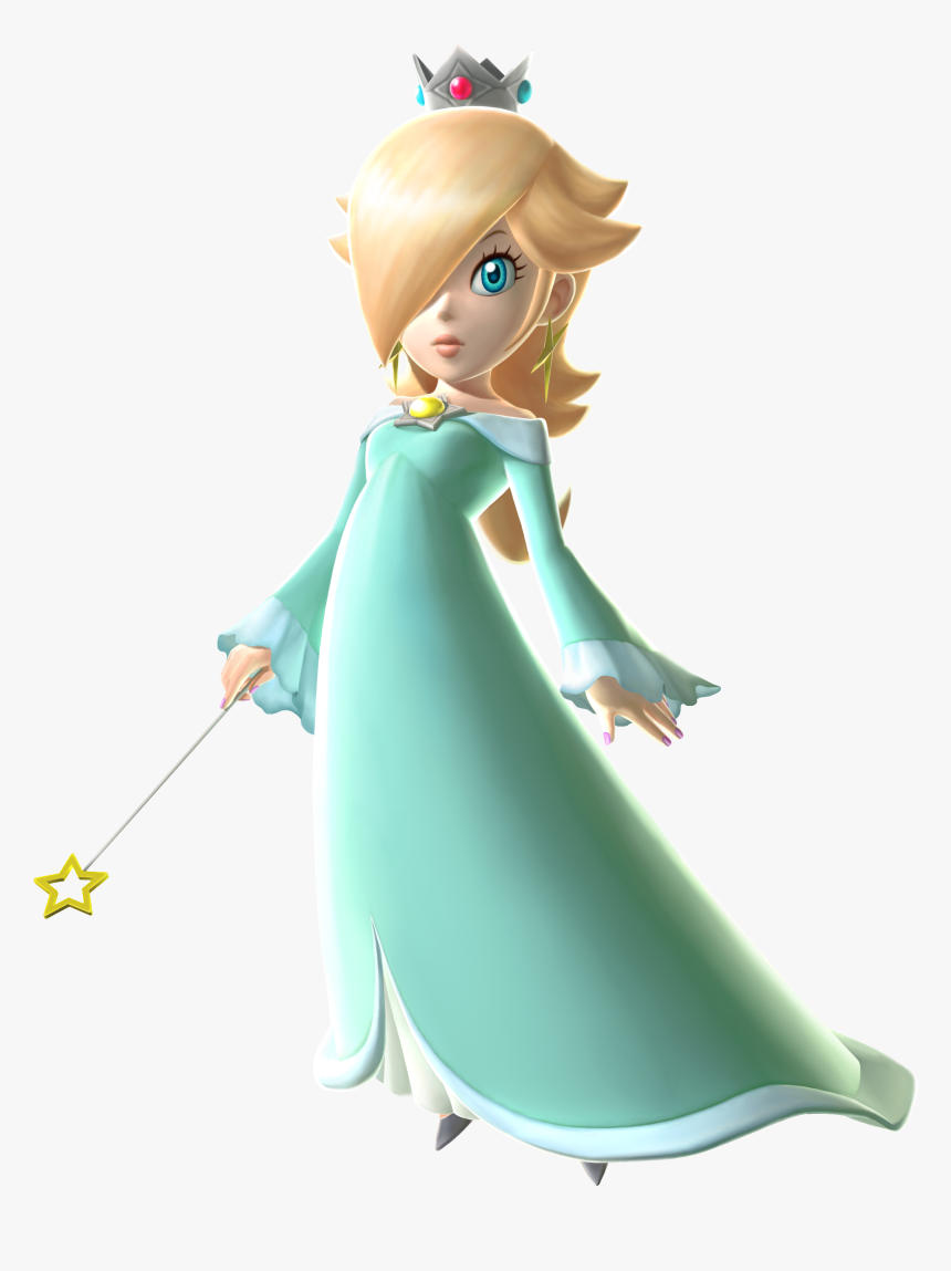 Super Mario Galaxy Rosalina Princess Peach Luigi Figurine - Princess Rosalina, HD Png Download