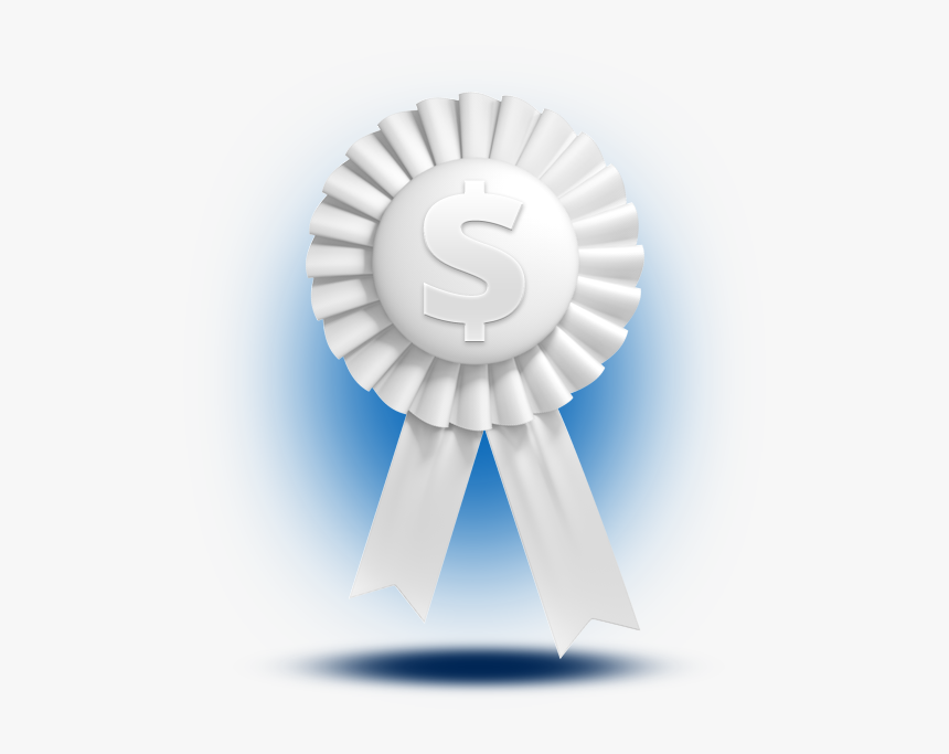 3d White Certificate Ribbon Featuredcontent - Circle, HD Png Download