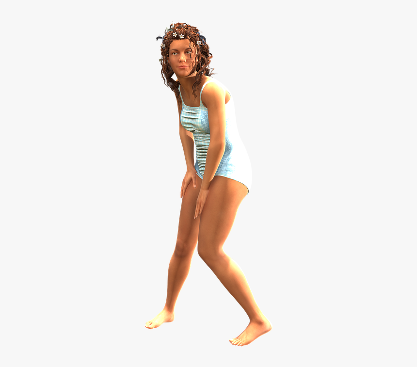 Swim, Swim Suit, Playful, Leisure, Fun, Pool, Female - Woman In Pool Png, Transparent Png