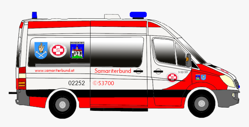Krankentransportwagen Asb Traiskirchen - Delfis Ambulance Details Lights, HD Png Download