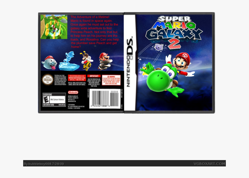 Super Mario Galaxy Box Art Cover - Super Mario Galaxy 2, HD Png Download