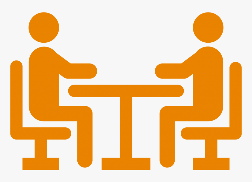 An Icon Representing Two People Seated At A Table - Table With Two People Seated, HD Png Download