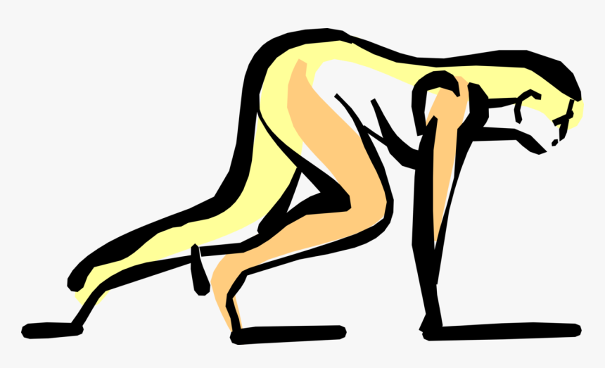 Vector Illustration Of Sports Track And Field Sprinter, HD Png Download