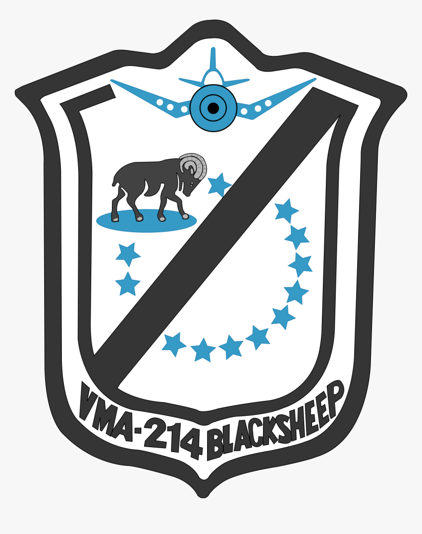 Clip Art Gw2 Insignia Of The Harrier - Vma 214 Blacksheep, HD Png Download