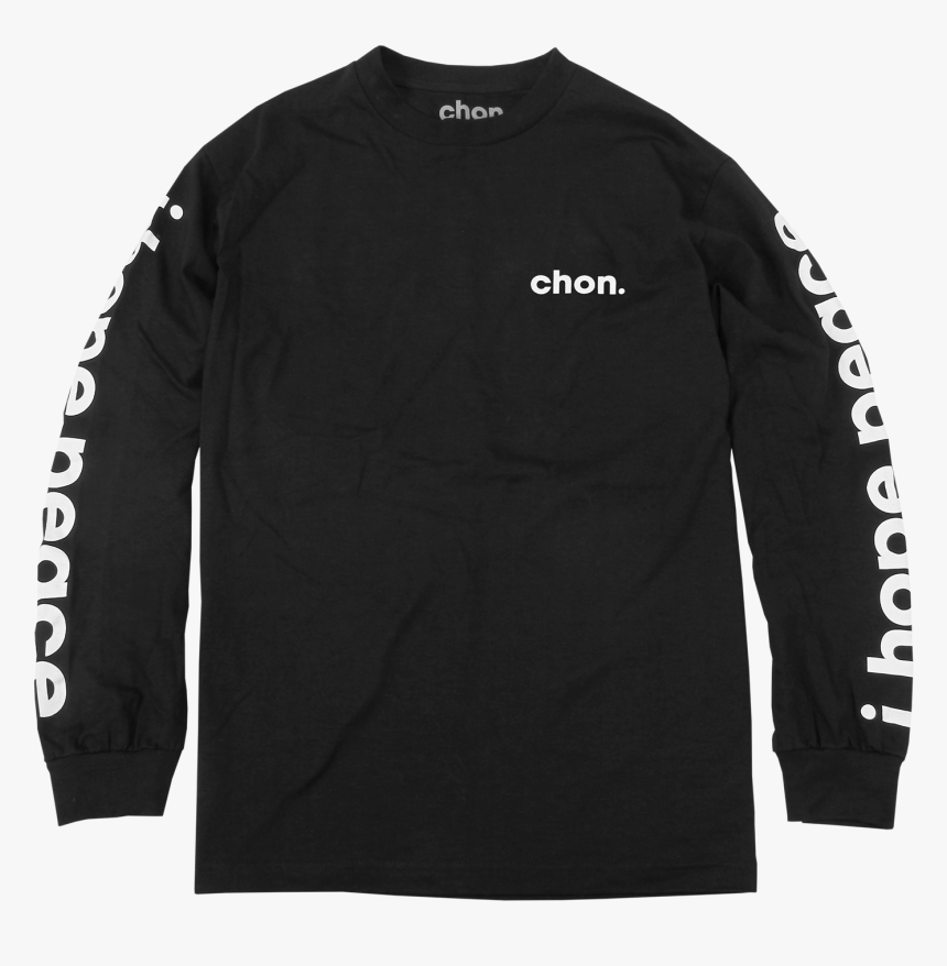 I Hope Peace Black Long Sleeve - Long-sleeved T-shirt, HD Png Download