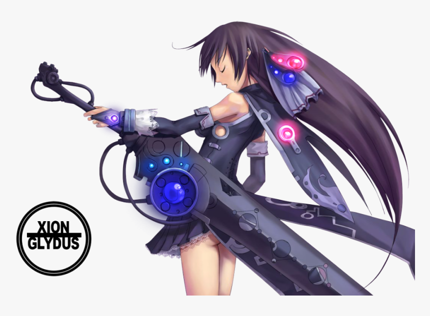 Girl Sword Anime Png, Transparent Png