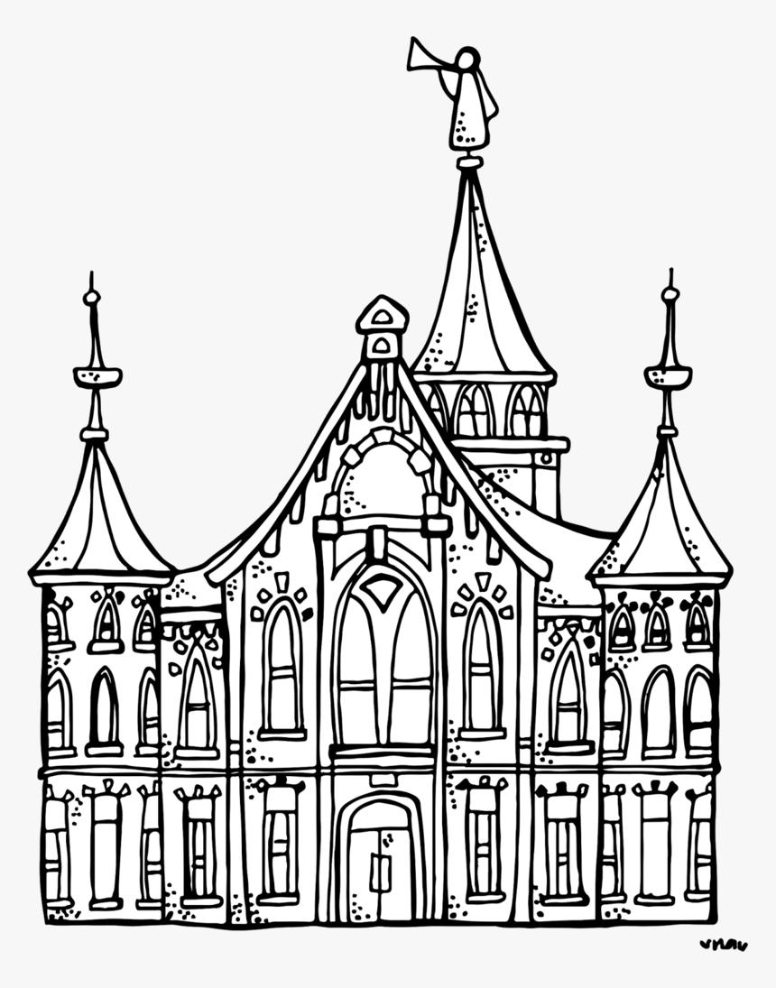 Melonheadz Lds Illustrating - Provo City Center Temple Clipart, HD Png Download