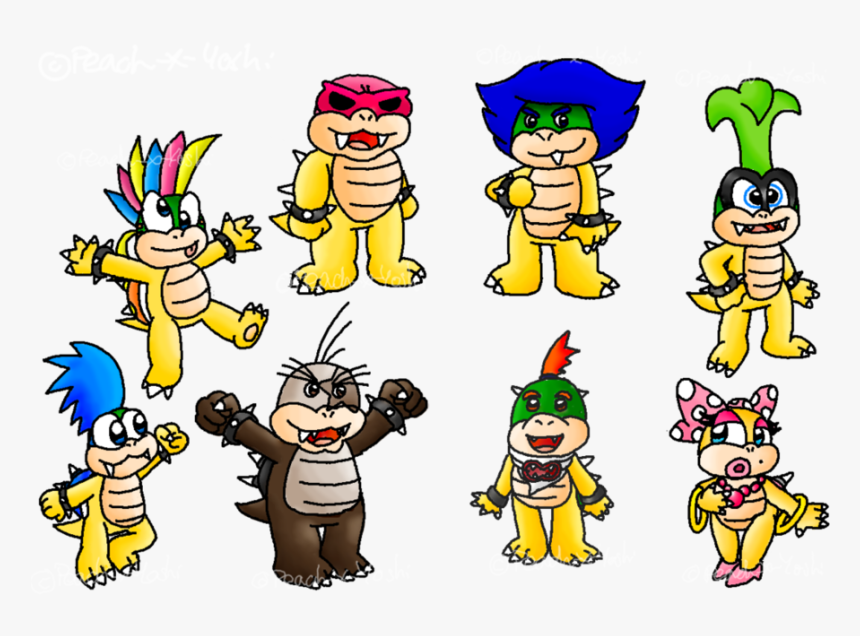 Koopa Kids Clipart Bowser Super Mario Bros - Koopa Kids, HD Png Download
