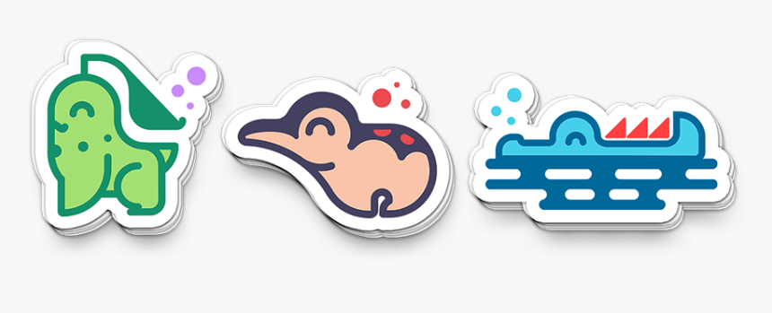 Image Of Johto Starters Sticker Pack, HD Png Download