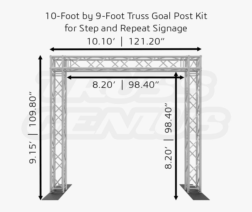 10 Foot By 9 Foot Truss Goal Post Kit For Step And - Truss Step And Repeat, HD Png Download