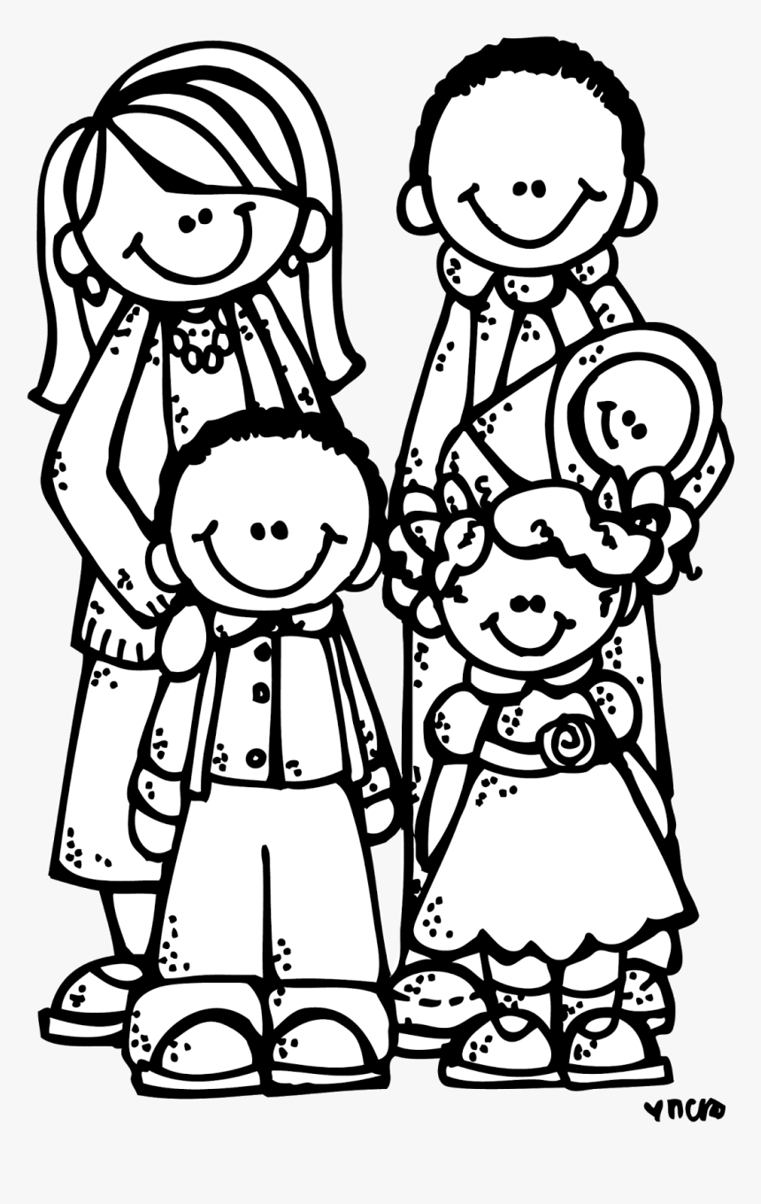 Melonheadz Illustrating Primary Pinterest - Family Clipart Black And White, HD Png Download