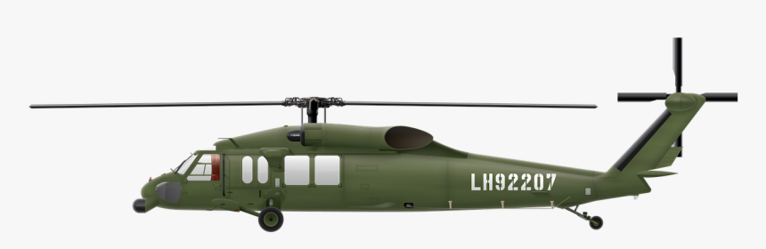Black Hawk Silhouette Right, HD Png Download