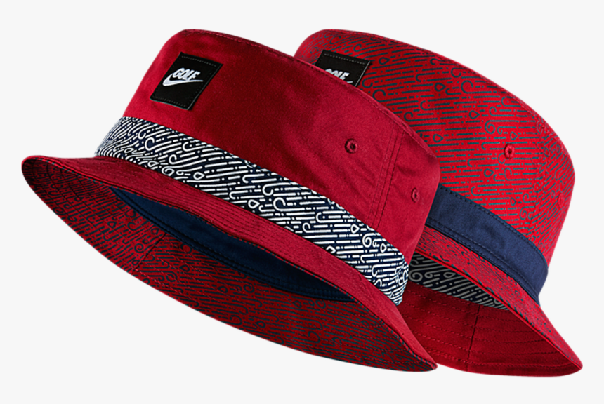 nike red bucket hat