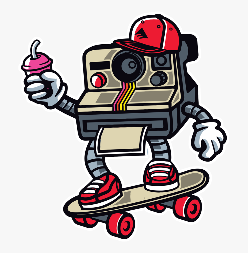 Cartoon School Camera , Png Download - Polaroid Old School Tattoo, Transparent Png
