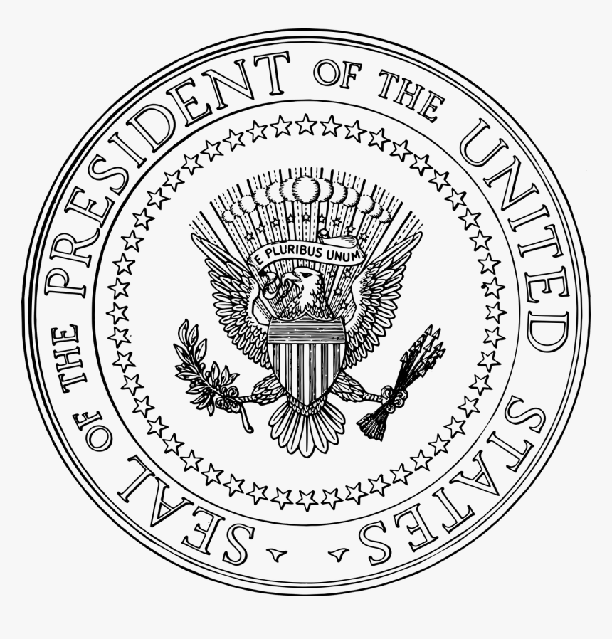 Photoshopped Presidential Seal 45 Is A Puppet - Presidential Seal Black And White, HD Png Download