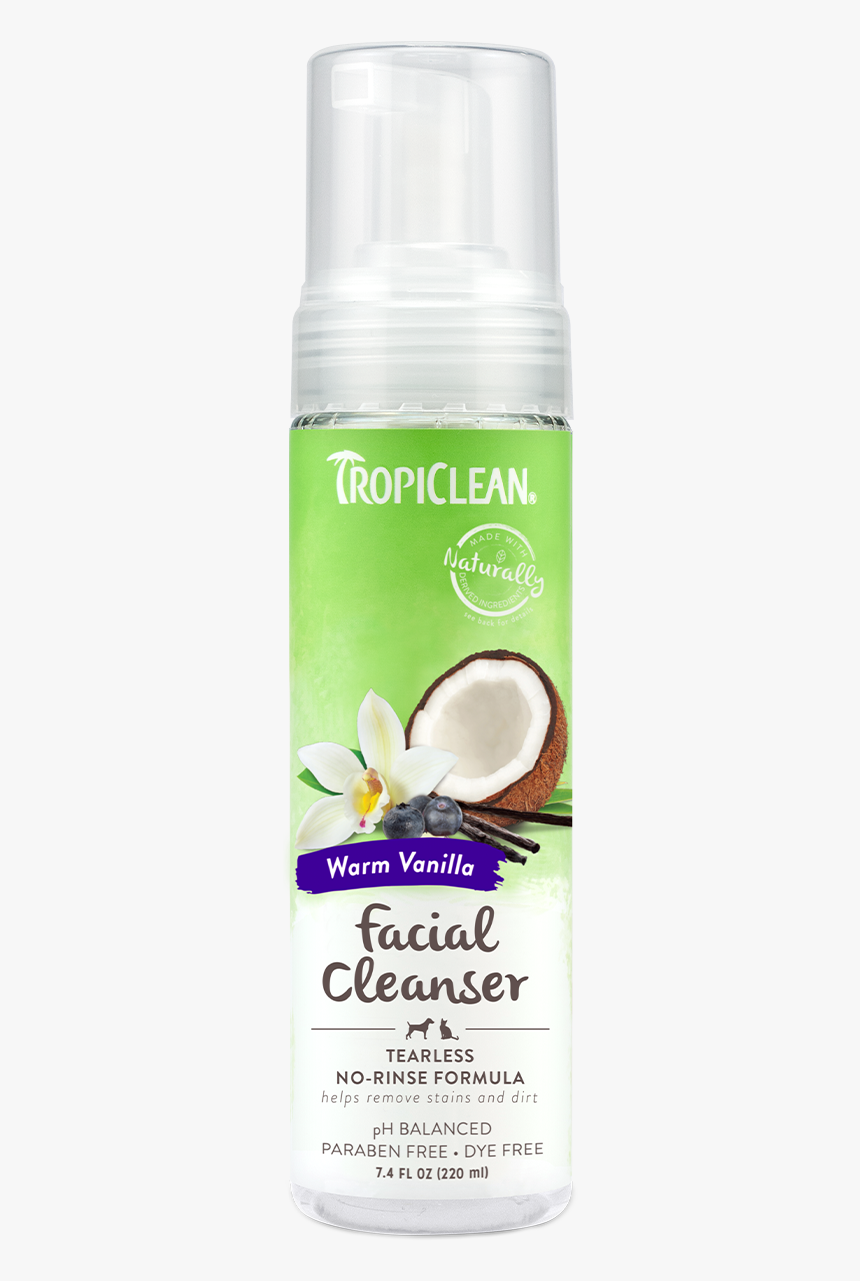 Tropiclean Warm Vanilla Tearless Facial Cleanser No - Tropiclean Waterless Pet Shampoo, HD Png Download