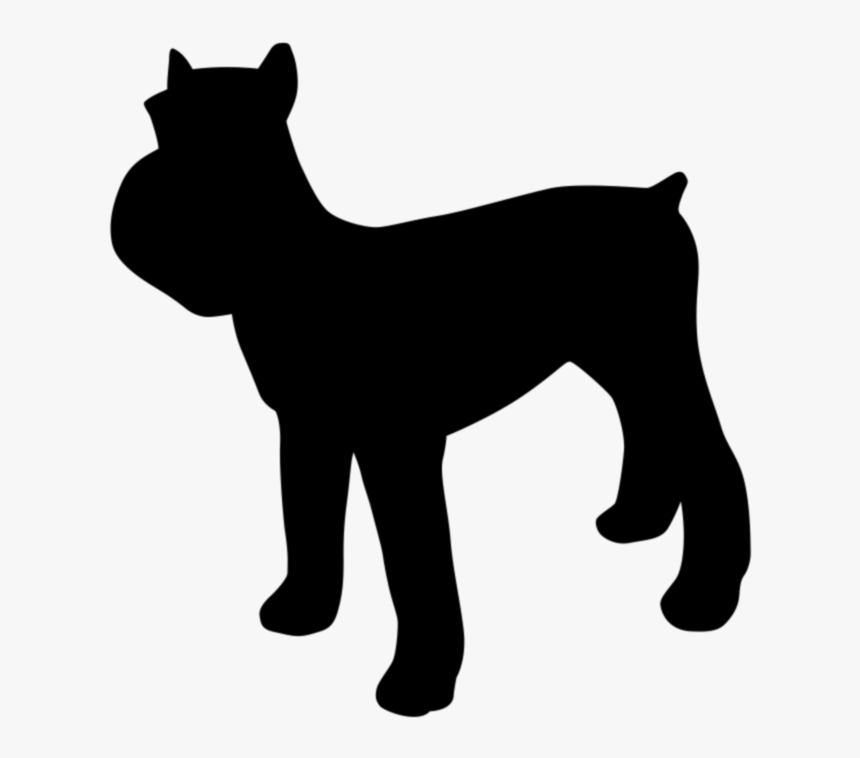 Miniature Schnauzer Shar Pei Puppy Dog Breed Silhouette - Shar Pei Dog Silhouette, HD Png Download