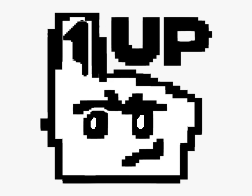 1 Up Mascot Logo Black And White - Gif, HD Png Download