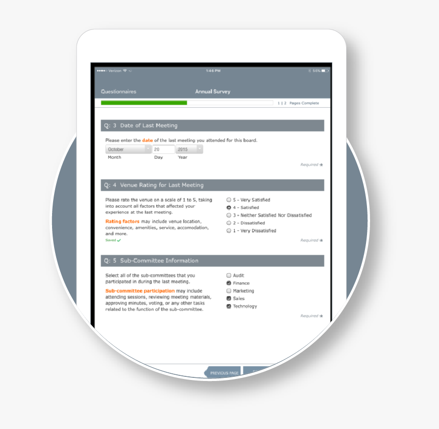 Diligent Board Questionnaires, HD Png Download