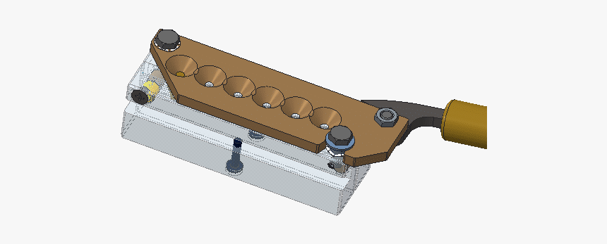 6 Cavity Aluminum Mold - Rifle, HD Png Download