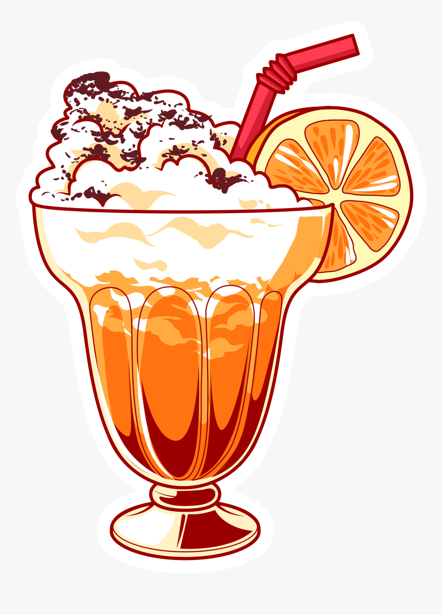 Smoothie Cocktail Orange Delicious Sand - Milkshake, HD Png Download