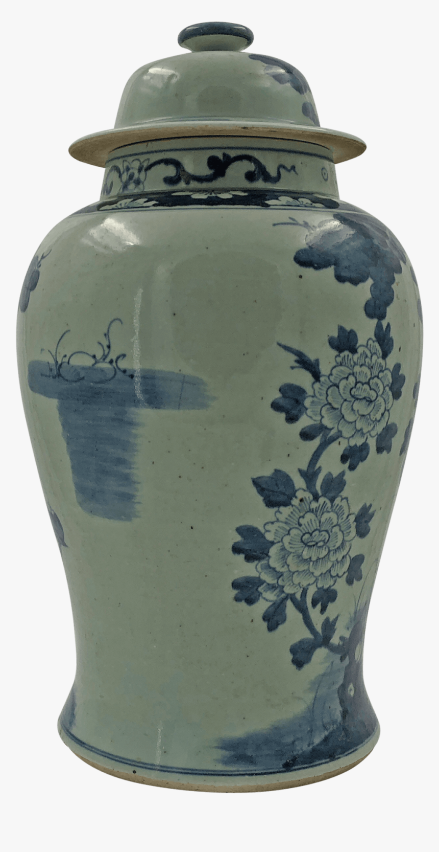 Large Chinese Pheasant Temple Jar 
 Class - Blue And White Porcelain, HD Png Download