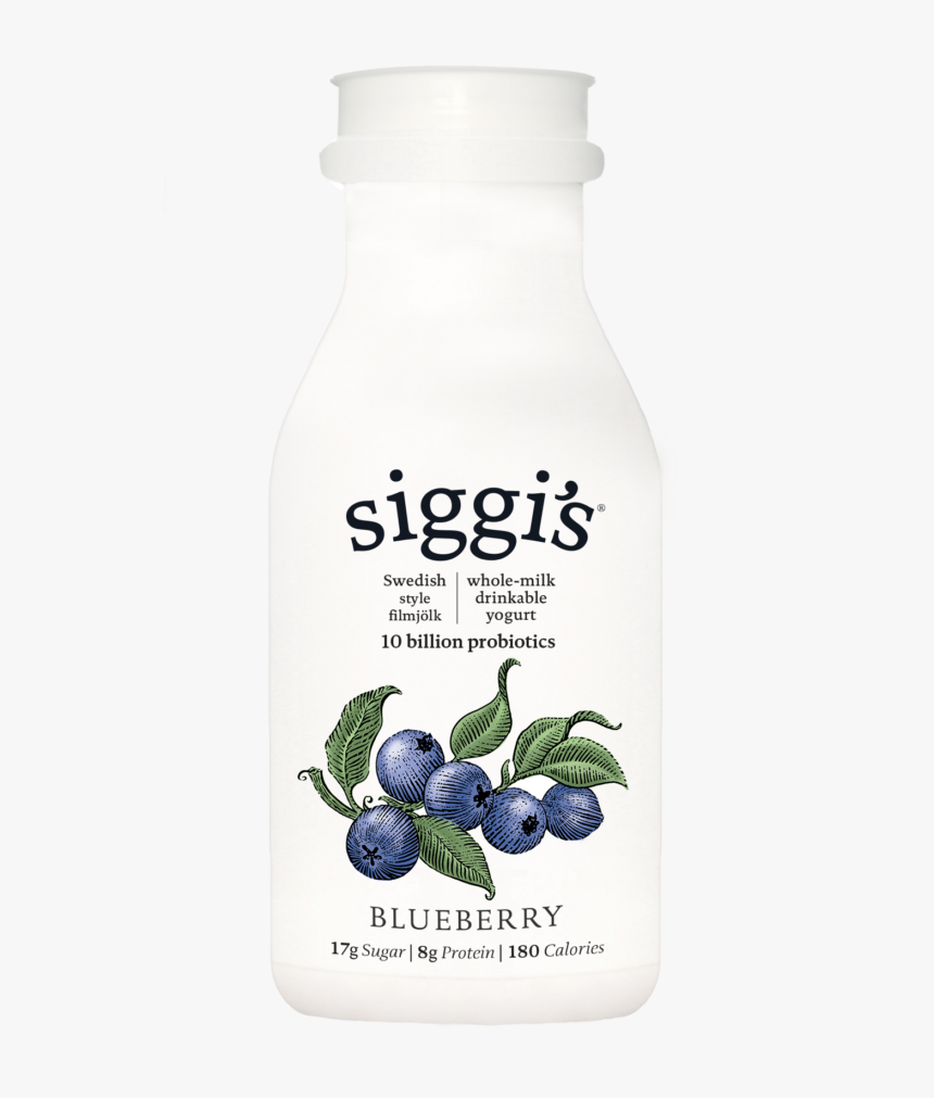 Blueberry 8oz Drinkable - Siggi's Vanilla Cinnamon Yogurt, HD Png Download