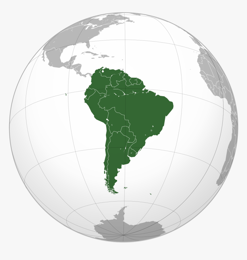 South America Continent On Globe, HD Png Download