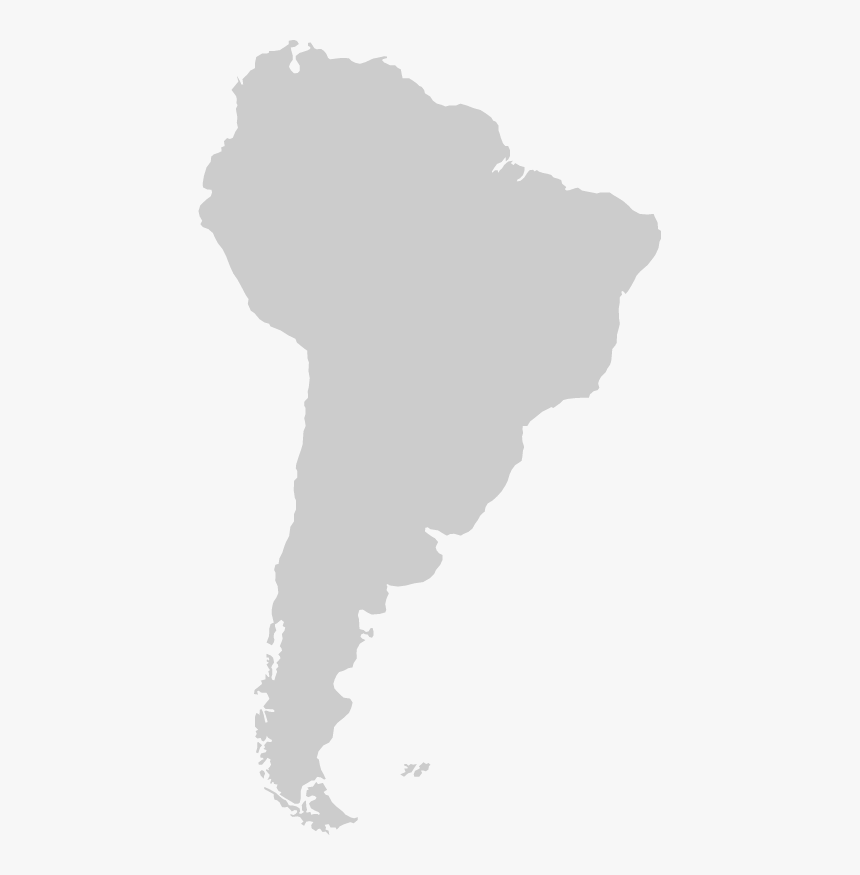 South America Map Image - South America Grey Png, Transparent Png