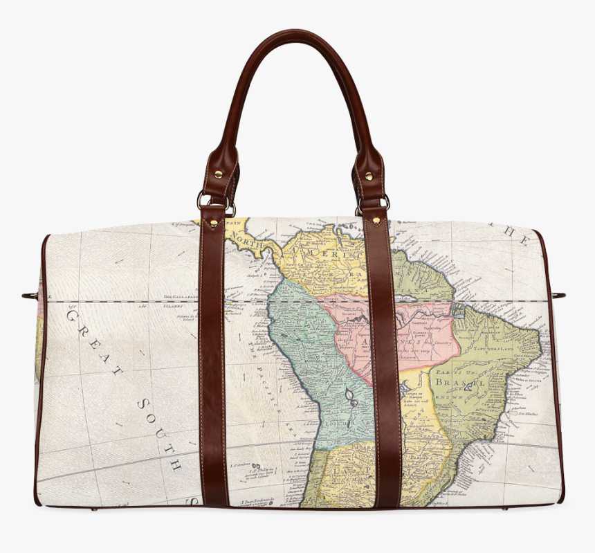 Vintage Retro Map 6- South America Waterproof Travel, HD Png Download