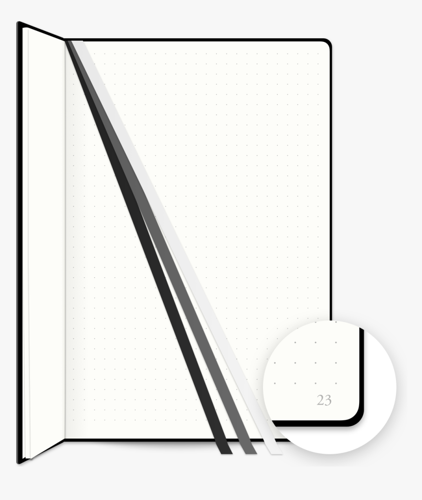 Bullet Journal Notebook Features 3 Bookmarks And Numbered - Page Numbers Bullet Journal, HD Png Download