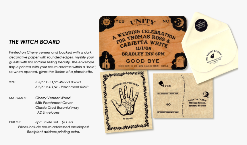 Ouija Board Wedding Invitations, HD Png Download
