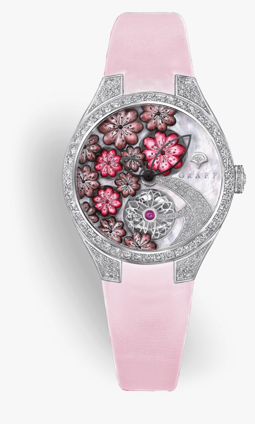 グラフ フローラル 時計, HD Png Download