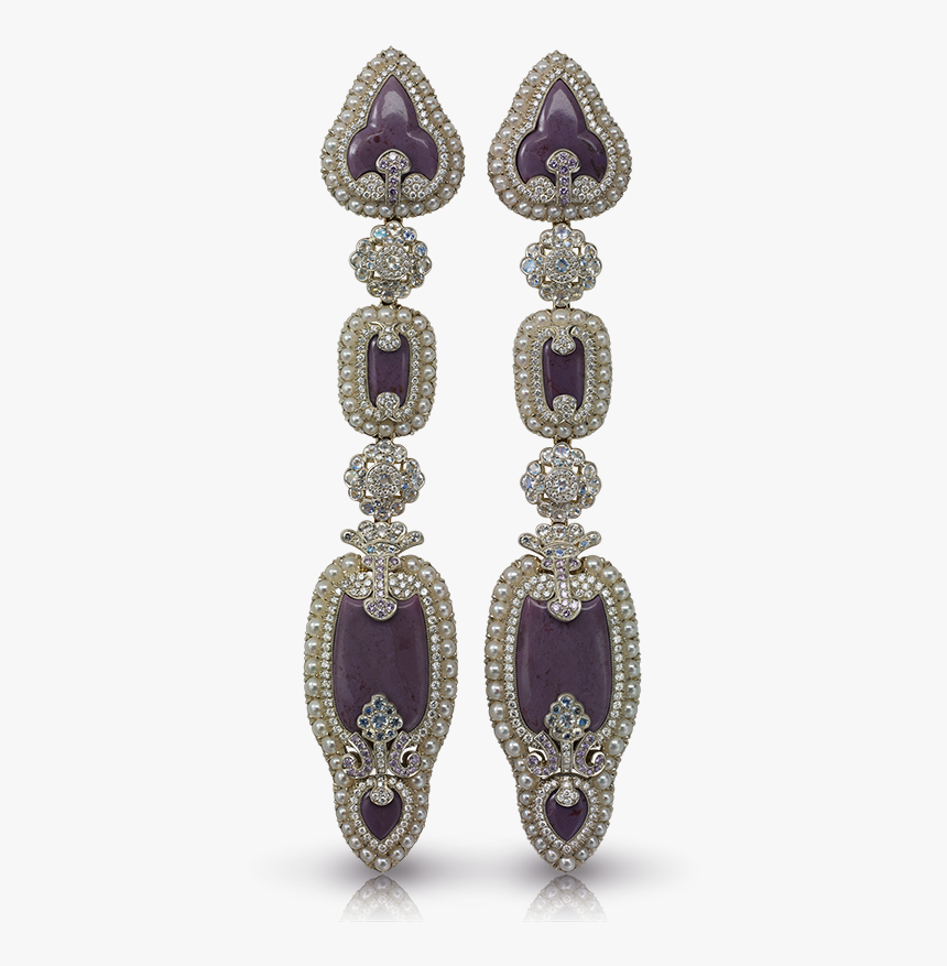 Fabergé Scheherazade Long Earrings Features Lilac Jasper, - Earrings, HD Png Download