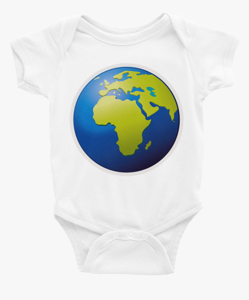 Emoji Baby Short Sleeve One Piece - Ios 10 Earth Emoji, HD Png Download