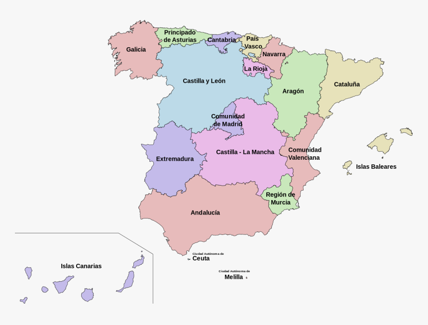 Comunidades Autonomas De España, HD Png Download