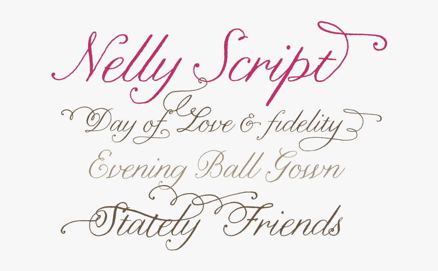 Calligraphy Font Nelly, HD Png Download