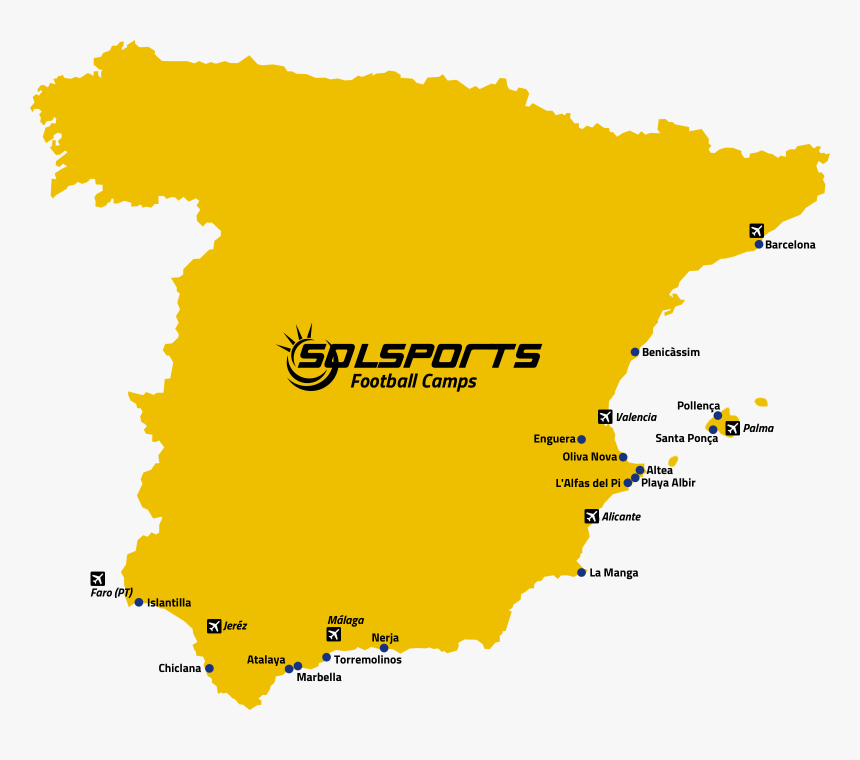 Football Map Of Spain - All Spanish Football Regions, HD Png Download