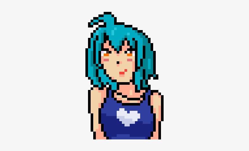Anime Pixel Art Face, HD Png Download