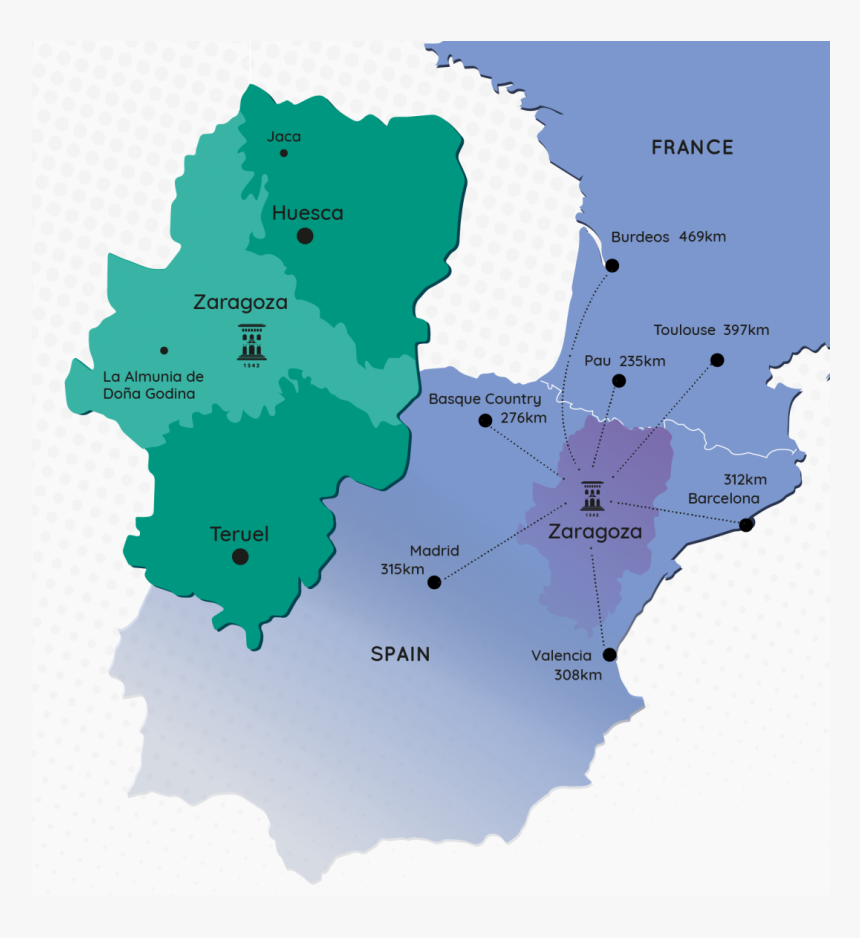 Geographic Situation - Logo De Polibreal Aragon, HD Png Download