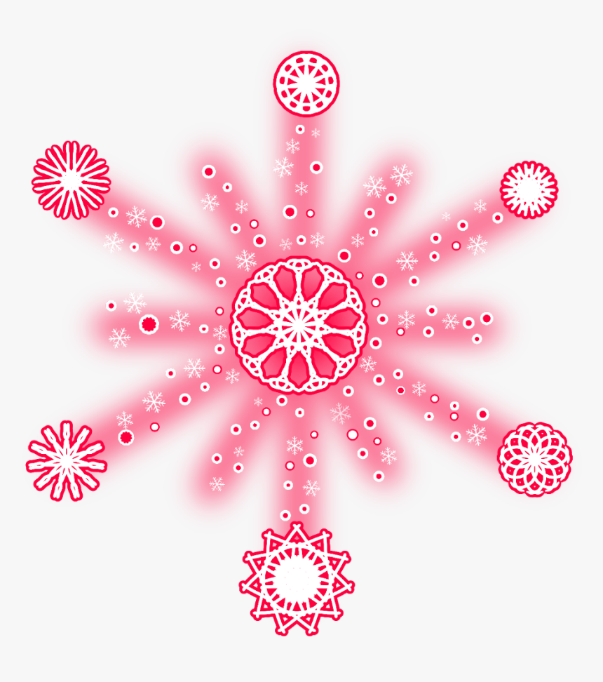 #neon #snow #freetoedit #snowflakes #christmas #snowflake - Circle, HD Png Download