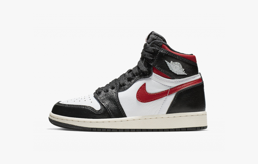 Jordan 1 Black White Gym Red, HD Png Download