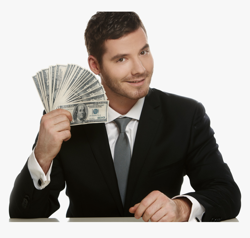 Transparent Person With Money Clipart - Business Man, HD Png Download