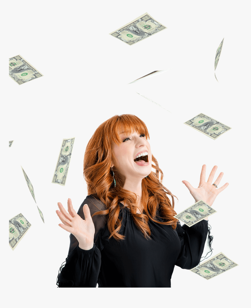 Transparent Person With Money Png - Girl, Png Download