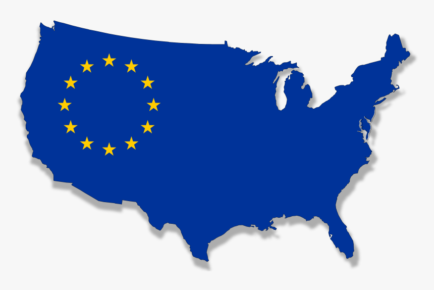 Us-europe Flag Map Clip Art Download - Us House Elections 2018, HD Png Download