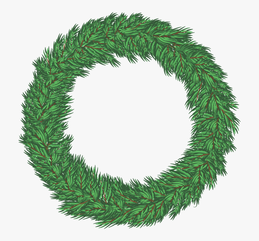 Shortleaf Black Spruce,oregon Pine,colorado Spruce,white - Christmas Wreath Vector Transparent, HD Png Download