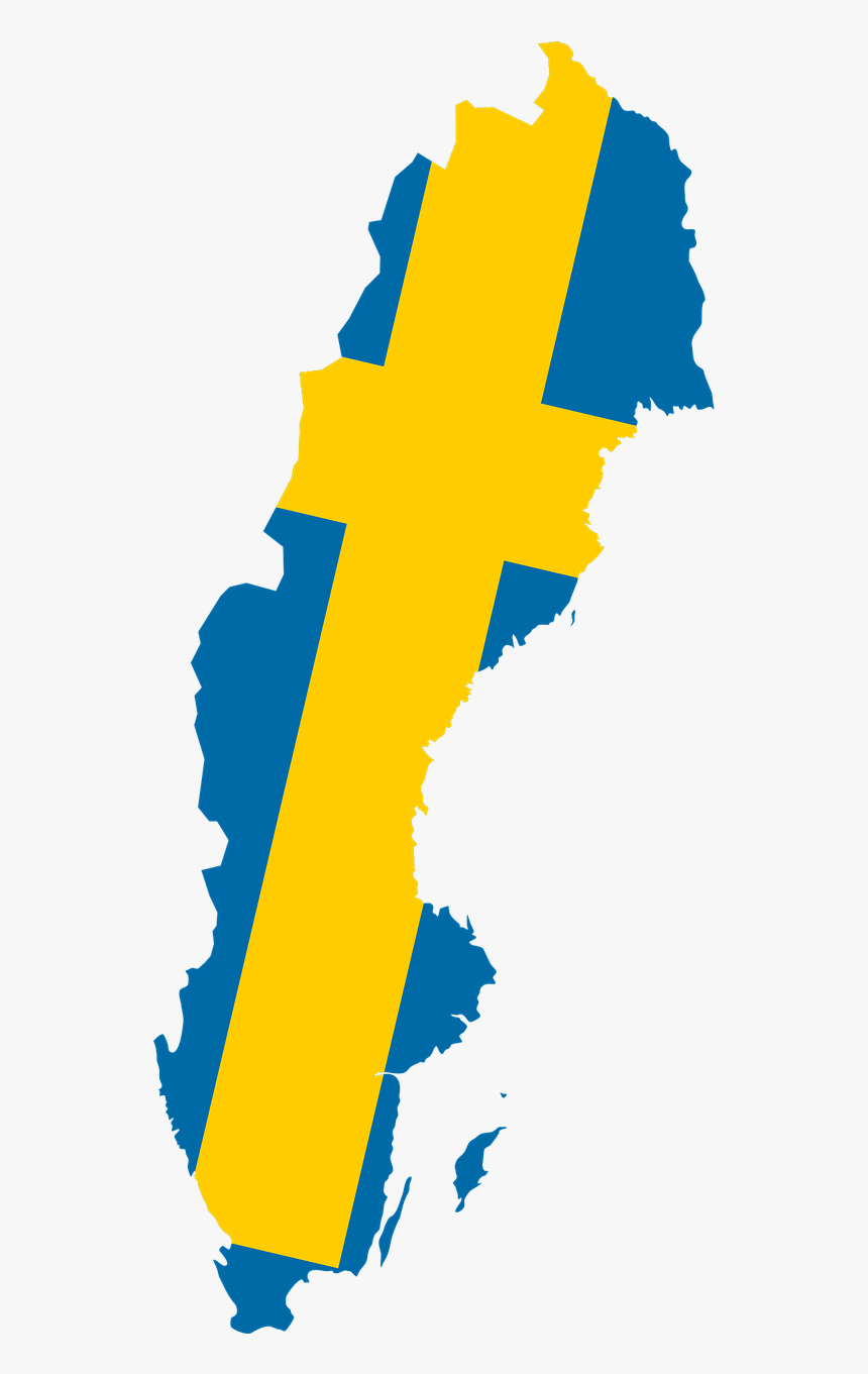 Sweden Map Flag, HD Png Download
